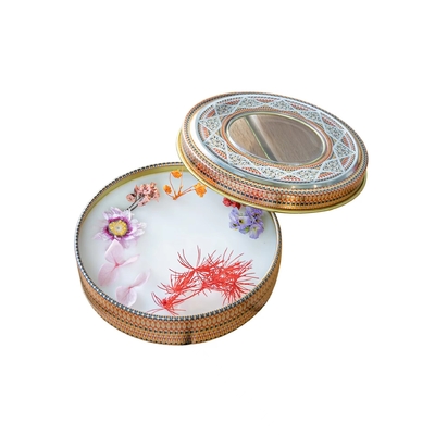 крышка качества еды специи коробки олова шафрана 50g 100g 200g прямоугольная выбивая