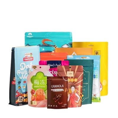 Стойте вверх голографический Resealable мешок голографический Ziplock кладет уплотнение в мешки алюминиевой фольги 3 бортовое